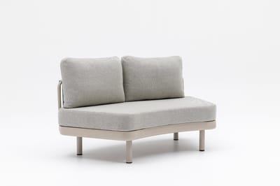 Loungeset Nanda Bankje Rond Beige Hout - 4200
