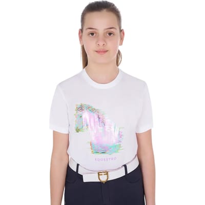 Katoenen meisjes-T-shirt Equestro Interference Horse