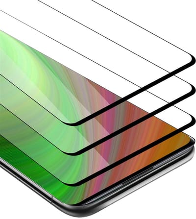 Cadorabo 3x Screenprotector geschikt voor Vivo NEX 3 Volledig scherm pantserfolie Beschermfolie in TRANSPARANT met ZWART - Getemperd (Tempered) Display beschermend glas in 9H hardheid met 3D Touch