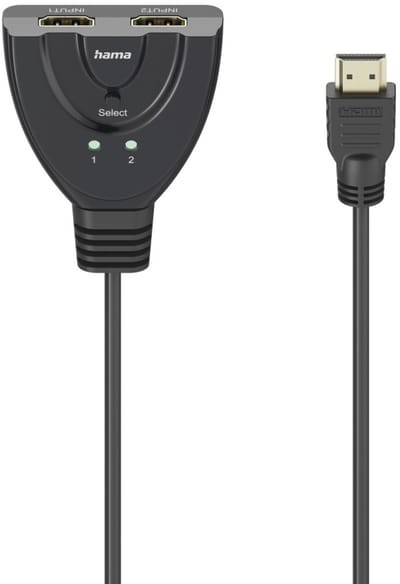 Hama 4K HDMI™-splitter 2x1, 2x HDMI™-aansluiting - 1x HDMI™-stekker