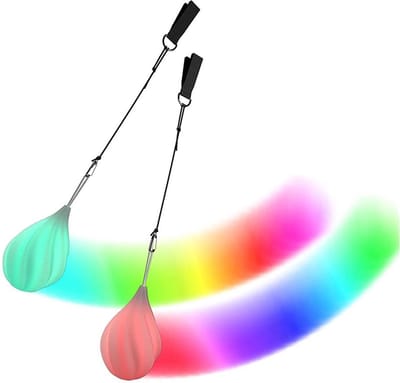 POI-ballen - Jongleerballen - LED verlichting - Festival accessoires - Druppelvormig - Multicolor - 2 stuks