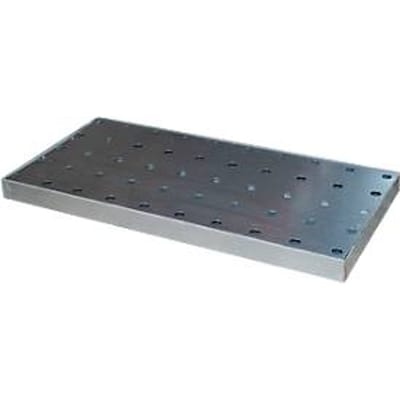 Bauer KGW 2/M kleine bak, inhoud 15 l, tot 150 kg, met geperforeerd rooster, B 940 x D 470 x H 60 mm, gegalvaniseerd staal