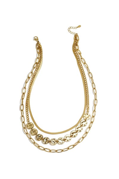 Bijoutheek Collier Layered Bold Goudkleurig