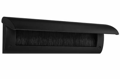 Avenue Brievenbus Briefplaat Binnen met Klep Deco - Kunststof - Zwart - 35x12x4cm