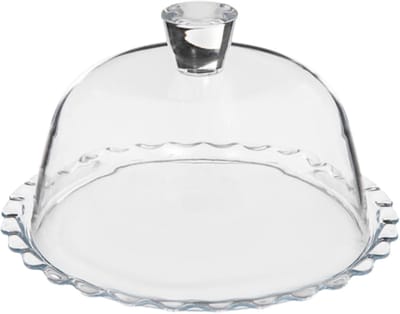 Pasabahce - Taartplateau met stolp - decoratie glas - 26 cm - decoratie