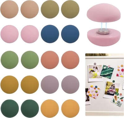 Set van 20 ronde mini-magneten in 10 kleuren voor whiteboard, koelkast en notitiebord, sterke magneten voor thuis en kantoor, ideaal voor organisatie en decoratie