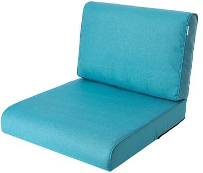 Hobbygarden Tuinkussen Nel Azuurblauw 50x50cm - Geschikt voor oa Wicker tuins-set & Stoelen - Waterafstotend - Uv Bestendig