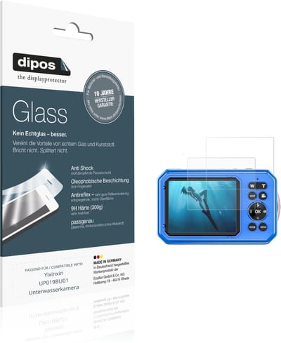 dipos – 2x Matte Pantserfolie geschikt voor Yixinxin UP019BU01 Unterwasserkamera | 9H Screenprotector