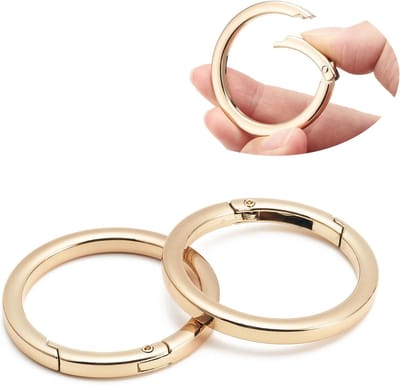 Karabijnhaak Set - Ronde Clips - Handtas Maken - Trigger Spring Ontwerp - 32mm - Goud