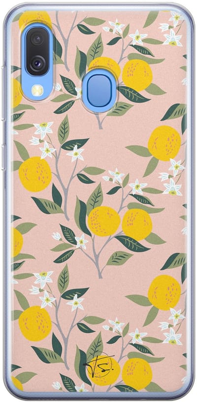Hoesje geschikt voor Samsung Galaxy A40 - Citroenen - Soft Case - TPU - Natuur - Geel - Mooie Telefoonhoesjes