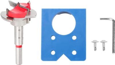 Dailygoods- Scharnier Jig 35mm - Boorgids - Deurscharniermal - Houtbewerking - Lichtgewicht - Hoogwaardig Hardmetaal - Boormal