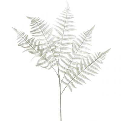 Decoratievaren kunstplant varenblad kunstvaren wit L78cm