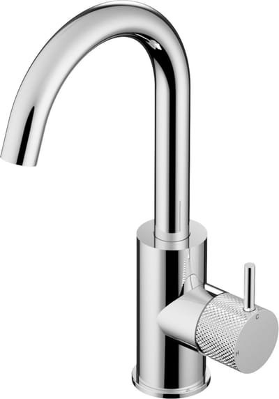 Hotbath Cobber X - Wastafelmengkraan - zonder Waste - met Draaibare Uitloop - Chroom - Opbouw - Chroom