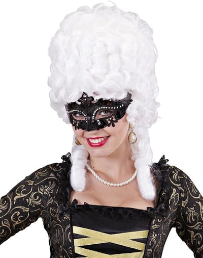 WIDMANN - Venetiaans masker met zwarte strass voor volwassenen