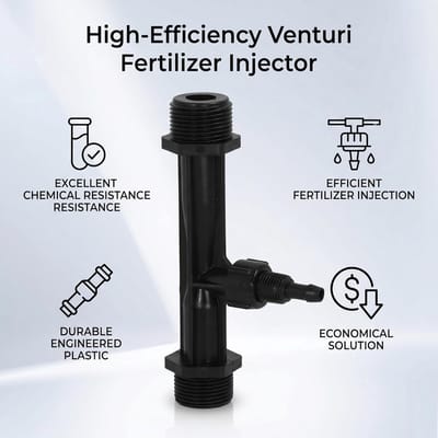 Efficiënte Venturi Irrigatie Injector voor Bemesting, Tuinirrigatie en Landbouwgereedschap - 1cm (G3/4 inch) Plastic Mixer