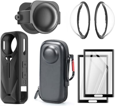 Camera Beschermingsset - Actiecamera Accessoires - Reizen Camera Bescherming - Uitgebreide Dekking - 145 Gram - Zwart