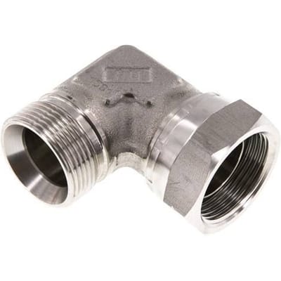 G 1 1/4'' M/F RVS L-Fitting 90graden 150 Bar - Hydrauliek - FL2E-MF-S-114G-I