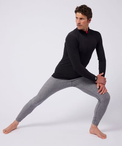 Damart - Heren-T-shirt met rits Comfort Thermolactyl 4 - Heren - Zwart - (86-93) S