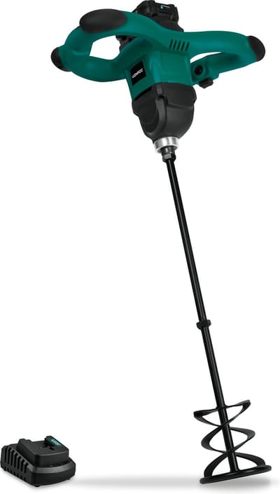 VONROC Accu verf / cementmenger – VPower 20V – Incl. 2.0Ah accu en snellader – Incl. roerstaaf 600mm, Ø120mm