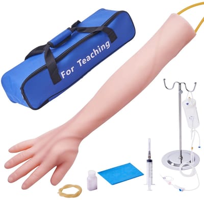 Roossentials Phlebotomy Training Set - Venapunctie Set - Syringe - Gesimuleerde Iv Training Arm - Oefen IV-vaardigheden voor studenten - Met draagtas