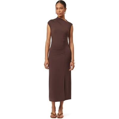 Scotch & Soda Asymmetric Neck Dress Hot Fudge Taglia: L | Abiti Midi Outlet | Donna