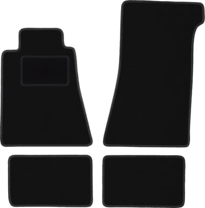 Zwarte veloursmatten voor: Mercedes SL R107 zonder katalysator coupé (1971-1989)