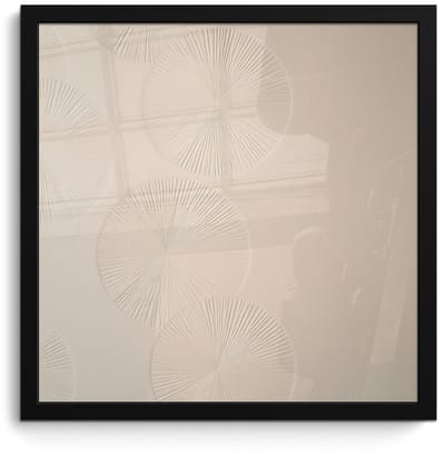 Poster in lijst - Fotolijst 40x40 cm - Posters - Japandi - Beige - Modern - Posterlijst zwart - Decoratie - Wanddecoratie woonkamer - Muurdecoratie slaapkamer