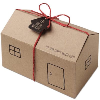 20 Ensembles de Petite Boîte d'Emballage Maison Boîte à Biscuits Bonbons Boîte Cadeau Faite Main Boîte en Papier avec Étiquette Corde 20pcs marron
