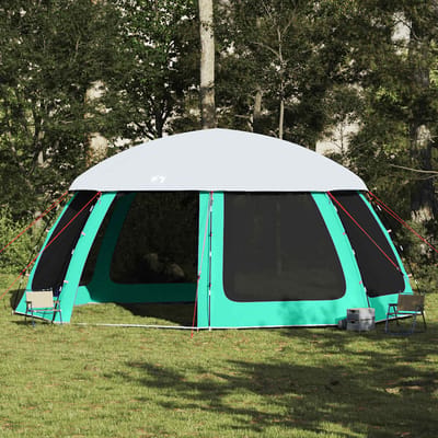 vidaXL - Zwembadtent - uitneembare - buiten- - gaaswanden - 612x612 - cm - zeegroen