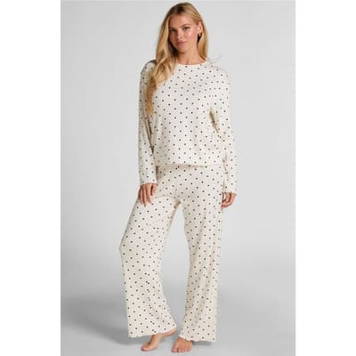 Hunkemöller Pyjamabroek Loose Pointelle Wit