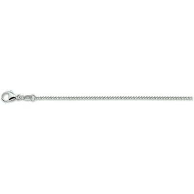 Collier Gourmette 4-Zijdes Geslepen 1,4 Mm Zilver Gerhodineerd