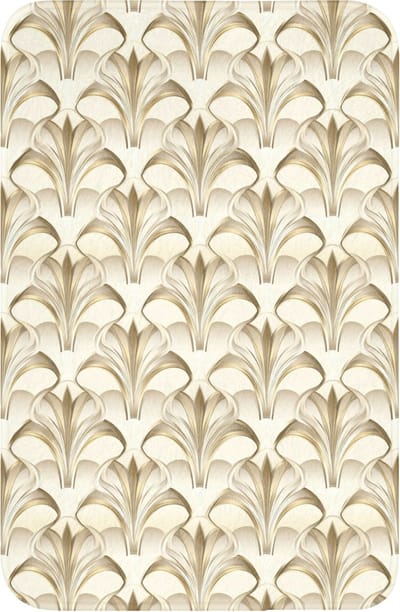 WC mat 40x60 cm - Antislip - Ornament - Barok - Goud - Toiletmat - Vloermat - Douchemat - Toilet tapijt - Toiletmatten