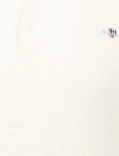 Gant poloshirt korte mouw creme
