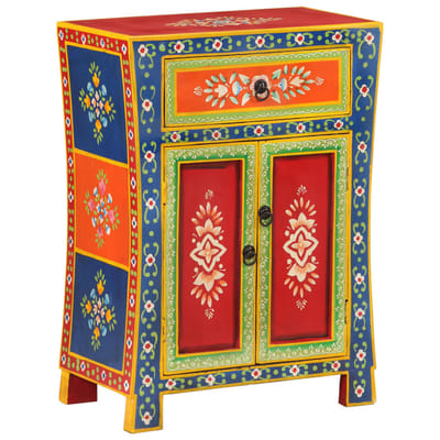 vidaXL - Dressoir - handgeschilderd - 54x30x74 - cm - massief - mangohout