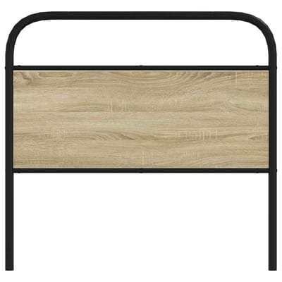 vidaXL - Vervangend - hoofdbord - 90 - cm - staal - en - bewerkt - hout - sonoma - eikenkleurig