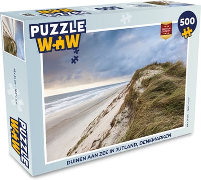 Puzzel Duinen aan zee in Jutland, Denemarken - Legpuzzel - Puzzel 500 stukjes