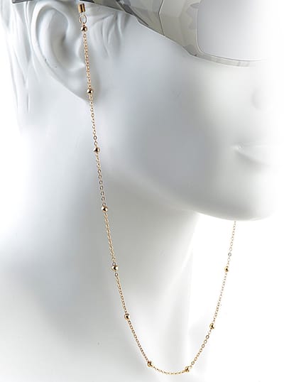 Luxe Metalen Brillenkoord Rosé Goud Gold Beads Luxe Zonnebrilkoord Metaal Zonnebril Koord Koordje