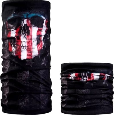 Jumada's - Gezichtsmasker Nekwarmer Schedel Masker - Joker - Amerikaanse Vlag - Motormasker - Skimasker - Motorsjaal - Halloween Face Shield - Spatmasker - Gezichtscherm