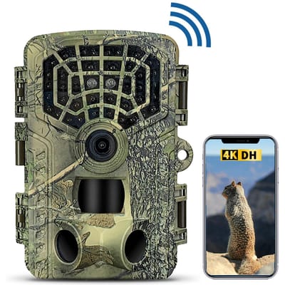 4K 32MP WiFi Trail Camera Nachtzicht Waterdichte App-bediening Jachtcamera voor de jacht en