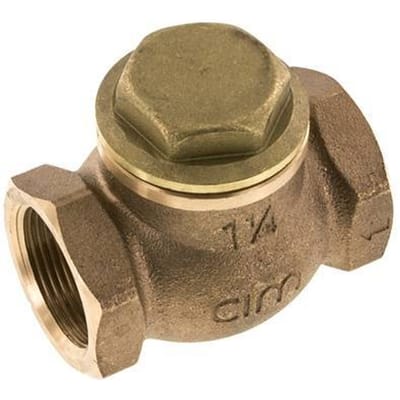 G 1-1/4'' Rood Messing Lift Terugslagklep 20 bar (290 psi) Heavy Duty