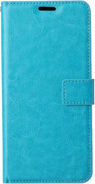 LuxeBass Boekhoesje geschikt voor Motorola Moto E6i/E6S - Turquoise gsm hoesje - telefoonhoes - telefoonhoesjes