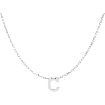 Luxenter Sterling Zilver 925 gerhodineerd collier - Alfabet