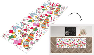 Keukenloper - Loper keuken - Patronen - Winter - Kerst - 150x50 cm - Keukenloper vinyl
