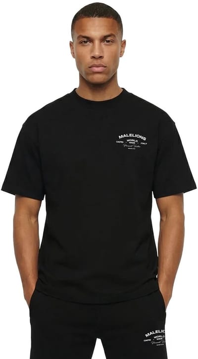 Malelions permanent vacation t-shirt in de kleur zwart.