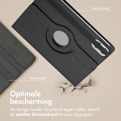 imoshion Tablet Hoes - Geschikt voor Xiaomi Redmi Pad 2 Pro/Xiaomi Poco Pad M1 - 360° Draaibare Bookcase - Zwart