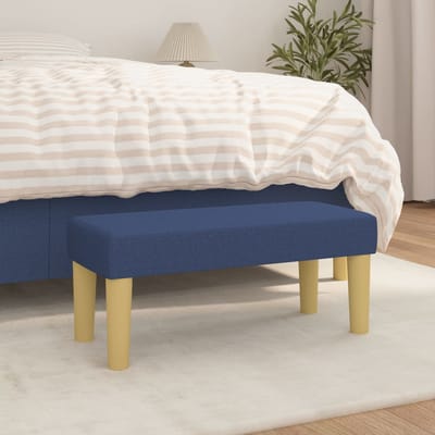 vidaXL - Bankje - 70x30x30 - cm - stof - blauw