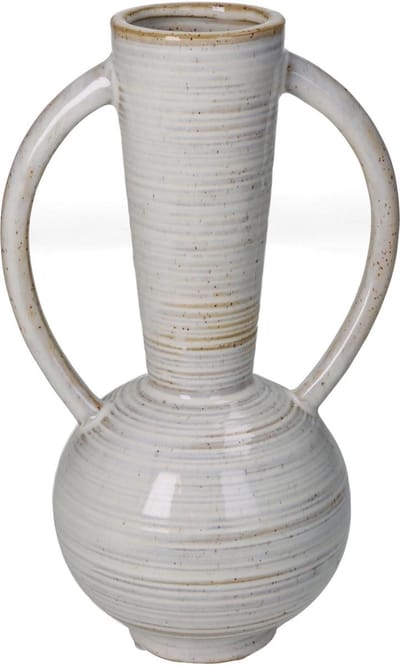 Vaas fijn aardewerk beige 14,5x11x23,6 cm HD Collection