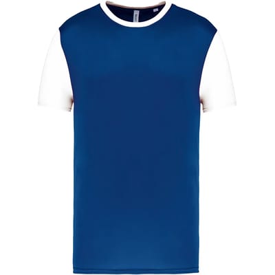 Tweekleurig herenshirt jersey met korte mouwen 'Proact' Royal Blue/White - M