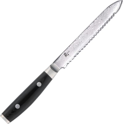 Yaxell Ran Tomatenmes 14 cm – 69 Lagen Damaststaal – VG10 Staal – 61 HRC – Canvas-Micarta Heft