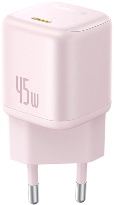 Baseus OS- PicoGo GaN Încărcător rapid 1C 45W EU Baby Pink | 6932172678395